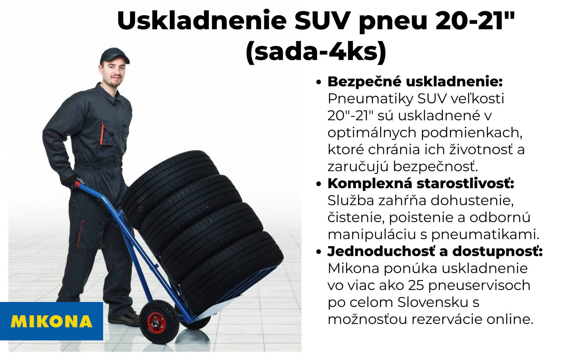 Uskladnenie SUV pneumatík 20"-21"(sada-4ks)